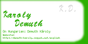 karoly demuth business card